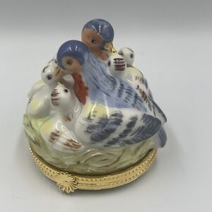 MMA Metropolitan Museum Of Art Porcelain Birds Nest Trinket Box